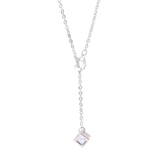 joyería de moda para mujer 2020 plata 925 chapado en cristal piedra colgante collar de cadena diamante joyería de plata